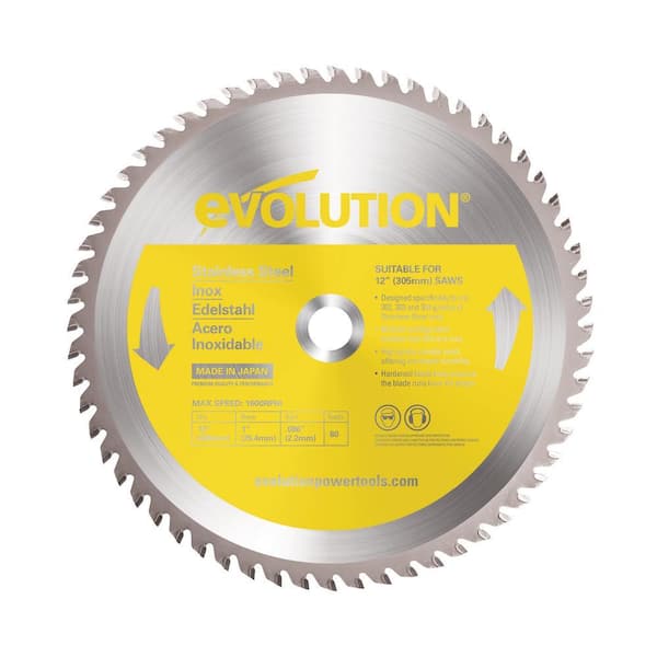 12 in. 80-Teeth Stainless-Steel Cutting Saw Blade
