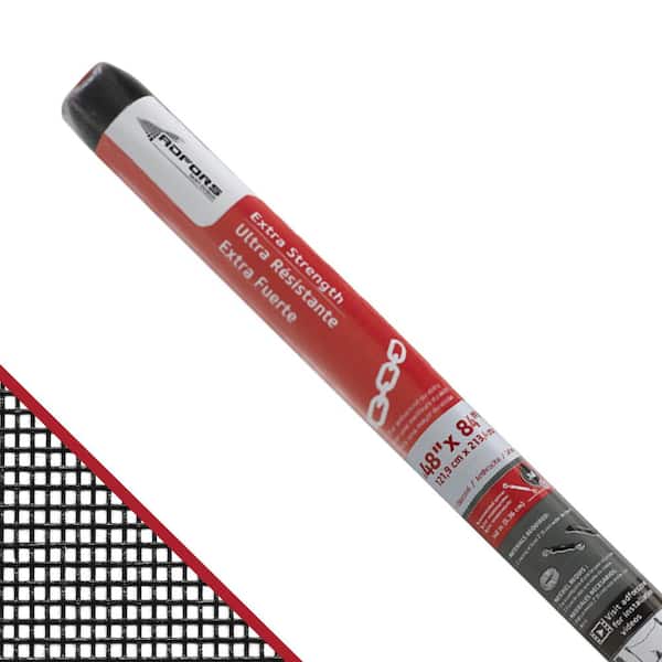 48 in. x 84 in. Charcoal Fiberglass Extra Strength Screen Roll for Windows and Door