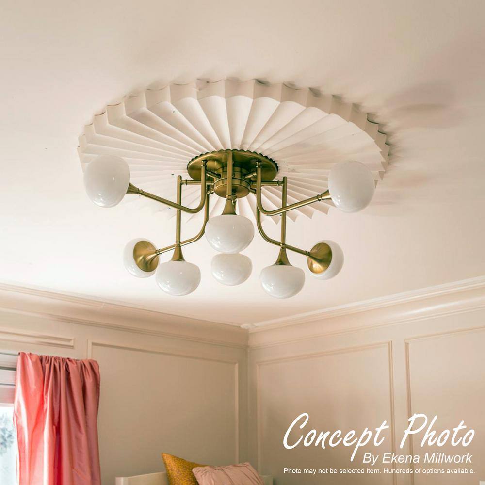 Primed White Urethane Rose Ceiling Medallion, 33 7/8"