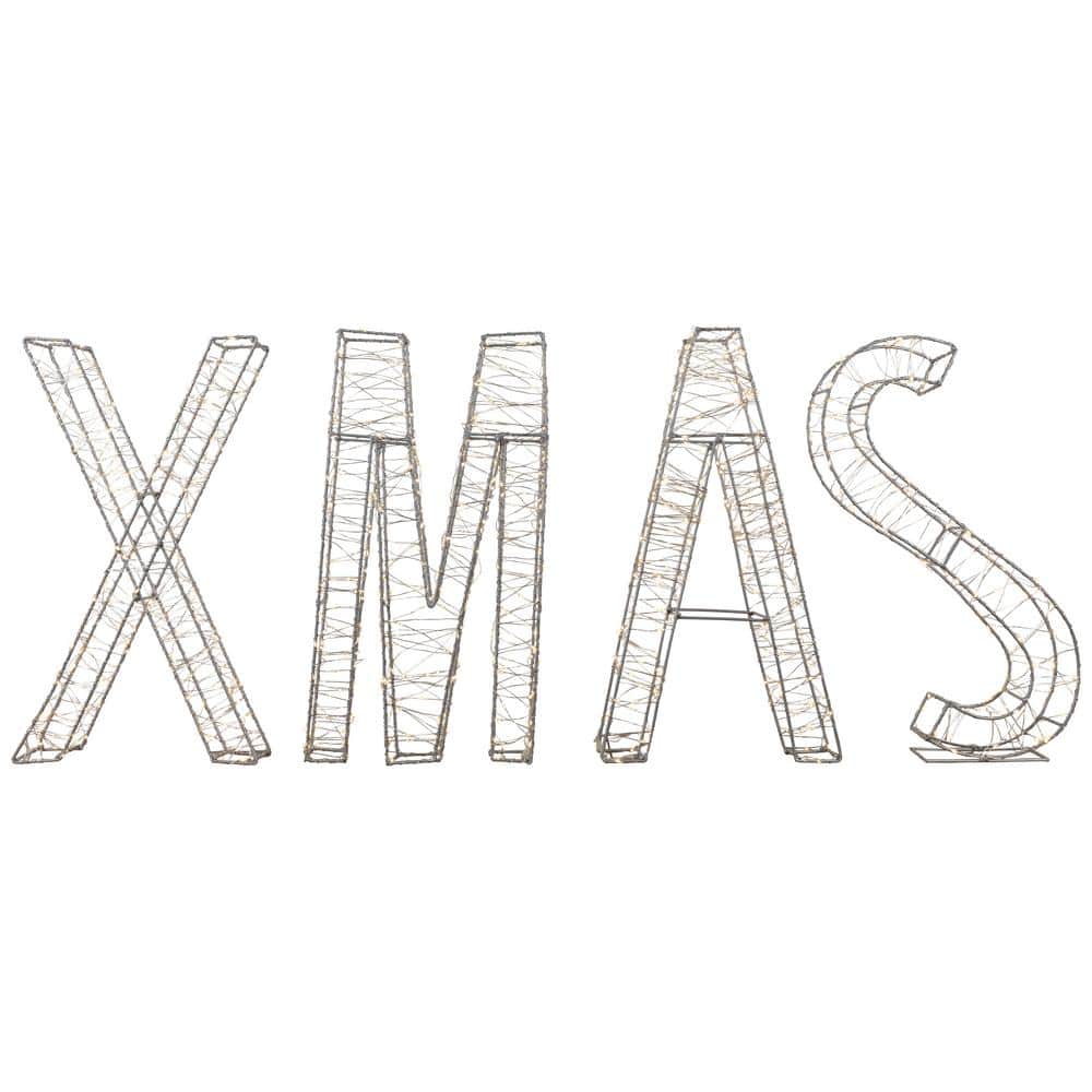 LED Lighted Wire XMAS Outdoor Christmas Sign Decoration - 15.5 in. - Warm White Lights price history on PriceWatchPro