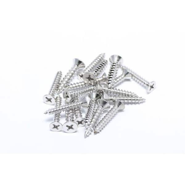 #6 x 1 in. Phillips Flat Head Stainless Steel Wood Deck Screws Treated with NL-19 (100-Pack)