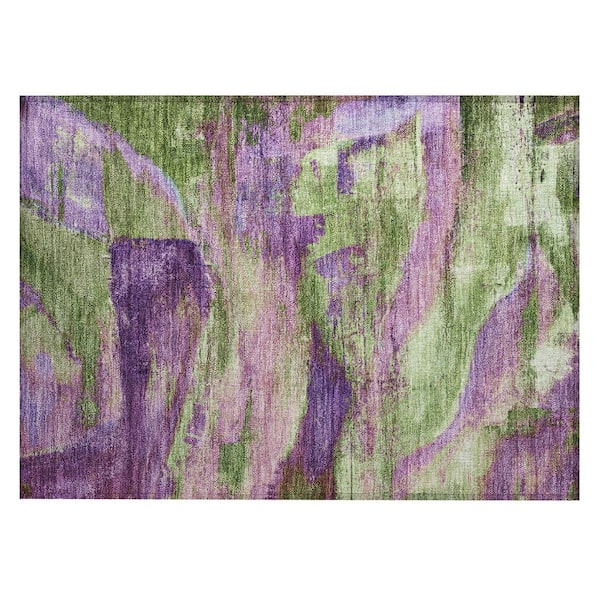Chantille Machine Washable Indoor/Outdoor Abstract ACN2040 Purple 1 ft. 8 in. x 2 ft. 6 in. Accent Rug