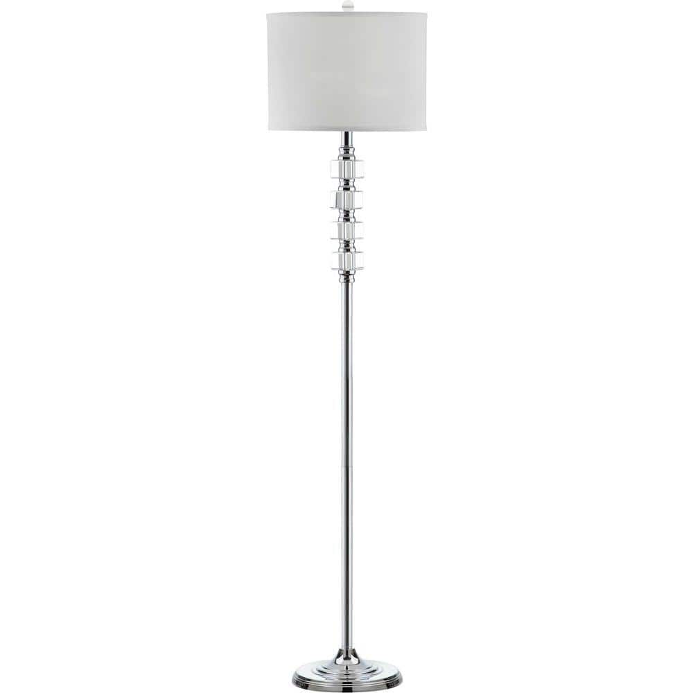 Lombard 60 Inch Chrome and Crystal Floor Lamp