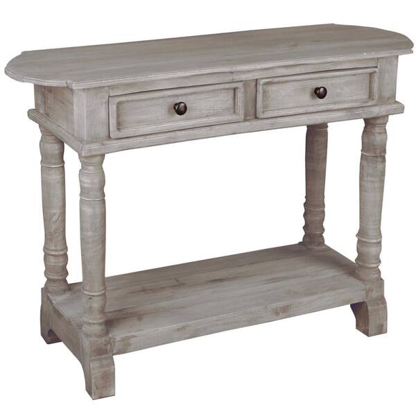 Home or Cottage Gray & Natural Wood Console Table 