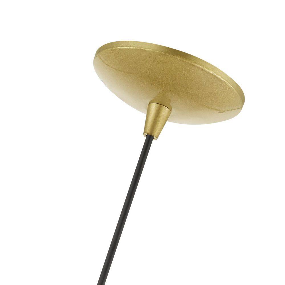 Soft Gold Glass Mini Pendant Light with Metal Shade