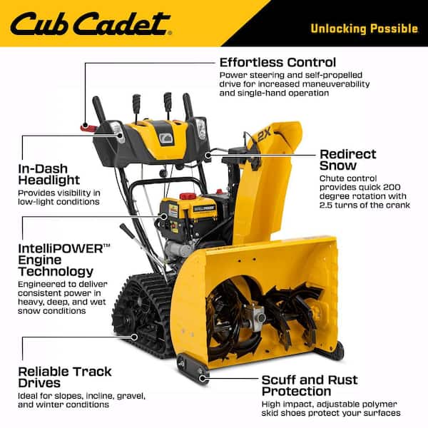 2X 26 in. 272 cc IntelliPower Track Drive 2-Stage Electric Start Gas Snow Blower with Power Steering and Steel Chute