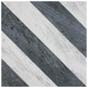 Cassis Sete Black 9-3/4 in. x 9-3/4 in. Porcelain Floor and Wall Tile (10.88 sq. ft./Case)