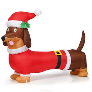 5 ft. Pre-Lit LED Lights Christmas Dog Christmas Inflatable with Waterproof Fan
