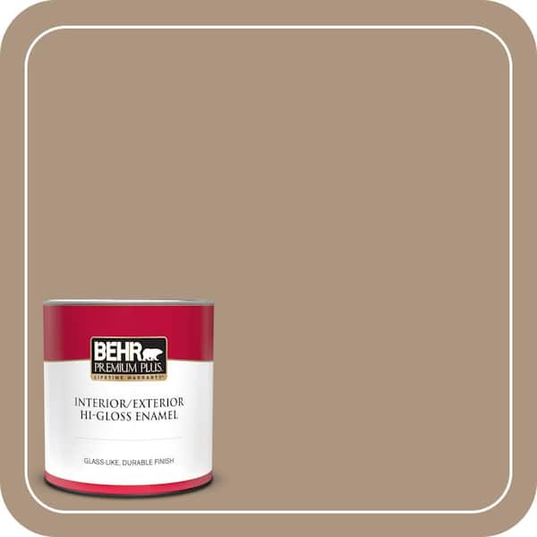 BEHR PREMIUM PLUS 1 qt. Home Decorators Collection #HDC-SP14-5 Mocha Tan Hi-Gloss Enamel Interior/Exterior Paint & Primer