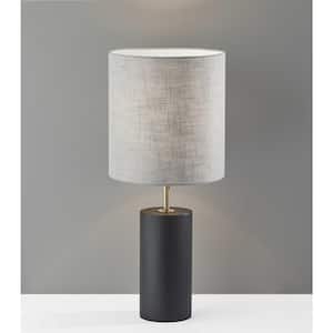 30.5 in. Black Standard Light Bulb Bedside Table Lamp