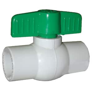 2-1/2 in. x 2-1/2 in. PVC Straight Ball Valve with Solvent Ends