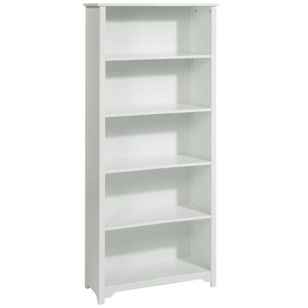 Unbranded Oxford 24 in. W 5-Shelf Open Bookcase in White