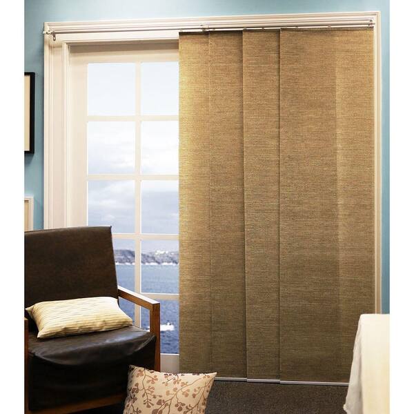 Chicology Panel Track Blinds Kansas Ginger Cordless Light Filtering Adjustable with 22 in Slats Up to 80 in. W x 96 in L