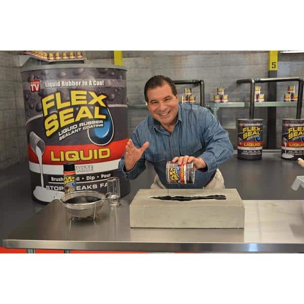 Flex Seal Liquid Black Liquid Rubber Sealant Coating Large 16 fl oz