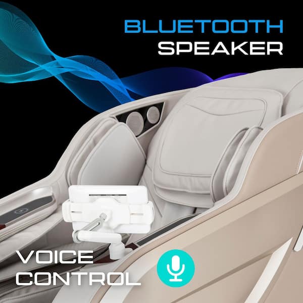 TITAN Pro 8500 MAX Taupe Faux Leather Reclining 4D Massage Chair