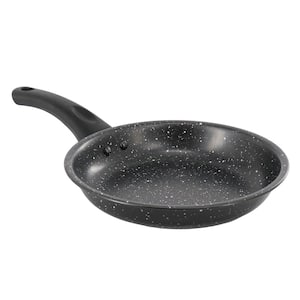 Delhi 8 Inch Round Nonstick Carbon Steel Frying Pan in Black