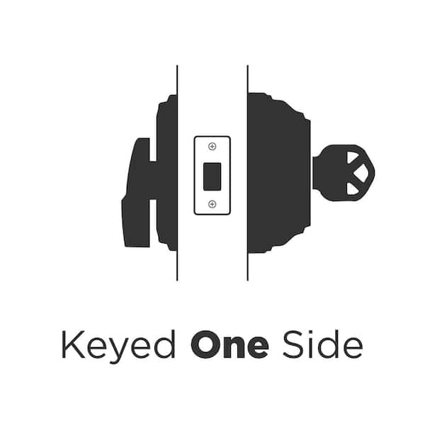 Polished Brass Single Cylinder Deadbolt featuring SmartKey Security with Microban Antimicrobial Technology