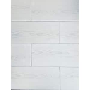 Country White 0.5 ft. x 3 ft. Glue up Foam Wood Ceiling Tiles Planks (19.5 sq. ft./case)