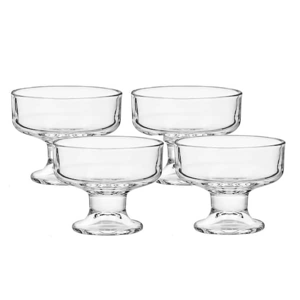 7 fl. oz. Sturdy Glass Dessert Bowls, 3.9 in. W x 2.95 in. H, Ice Cream Cups for Desserts (Set of 4)
