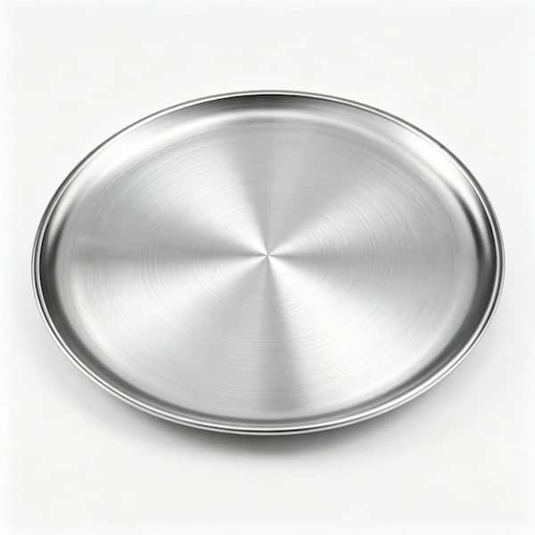 16 in. Stainless Steel Pizza Pan for Oven, Thick Round Pizza Plate, Pizza Baking Sheet, Easy Clean and Dishwasher Safe