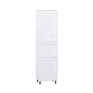 Wallace Painted 24 in. W x 94.5 in. H x 24 in. D Warm White Shaker Assembled Pantry Kitchen Cabinet