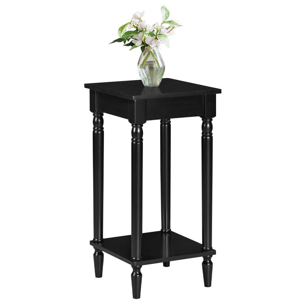 French Country Kim 14 in. Black Square End Table with Shelf - thumbnail 6