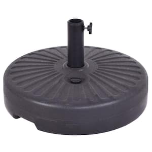 20" HDPE Round 23L Water Filled Patio Umbrella Base in Black