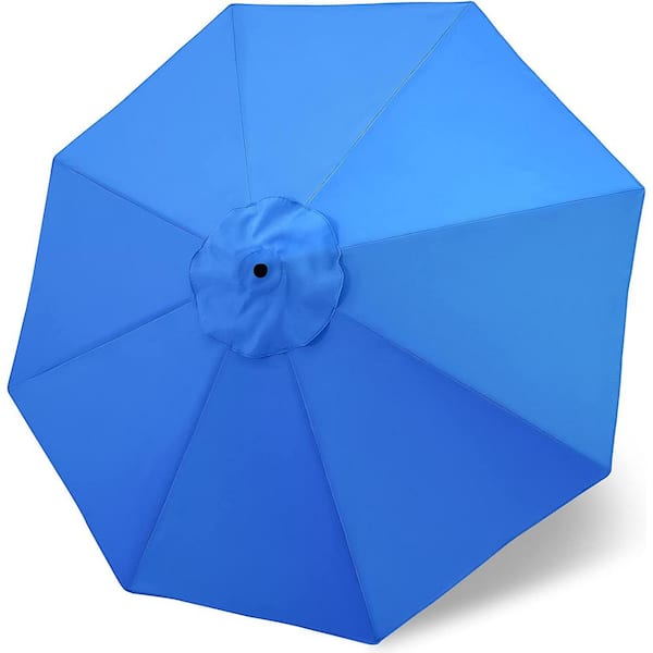 Cubilan Patio Umbrella 9 ft Replacement Canopy for 8 Ribs-Sky Blue, Market Umbrella