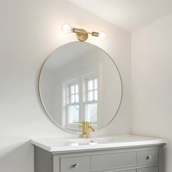 Alexandria 2-Light Matte Brass Reversible Vanity Light