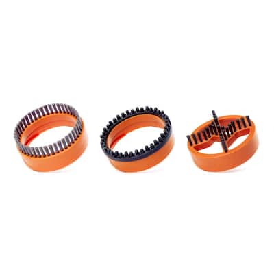 2-1/2 in. SK0100 NXT Rotating Dusting Brush Rubber, Soft and Inner Bristle Shoe Kit for RIDGID NXT Wet Dry Vacs