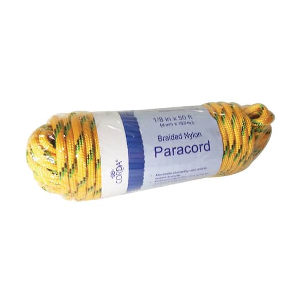 CORDA 1/8 in. x 50 ft. Braided Nylon Paracord (2-Pack)