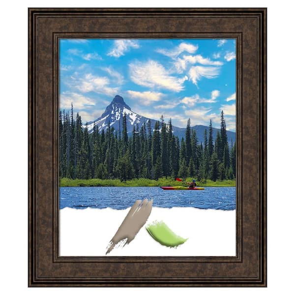 Amanti Art Ridge Bronze Picture Frame Opening Size 18x22 in.