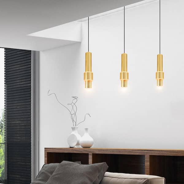 Lena LED Integrated Mini Pendant With Satin Gold Finish
