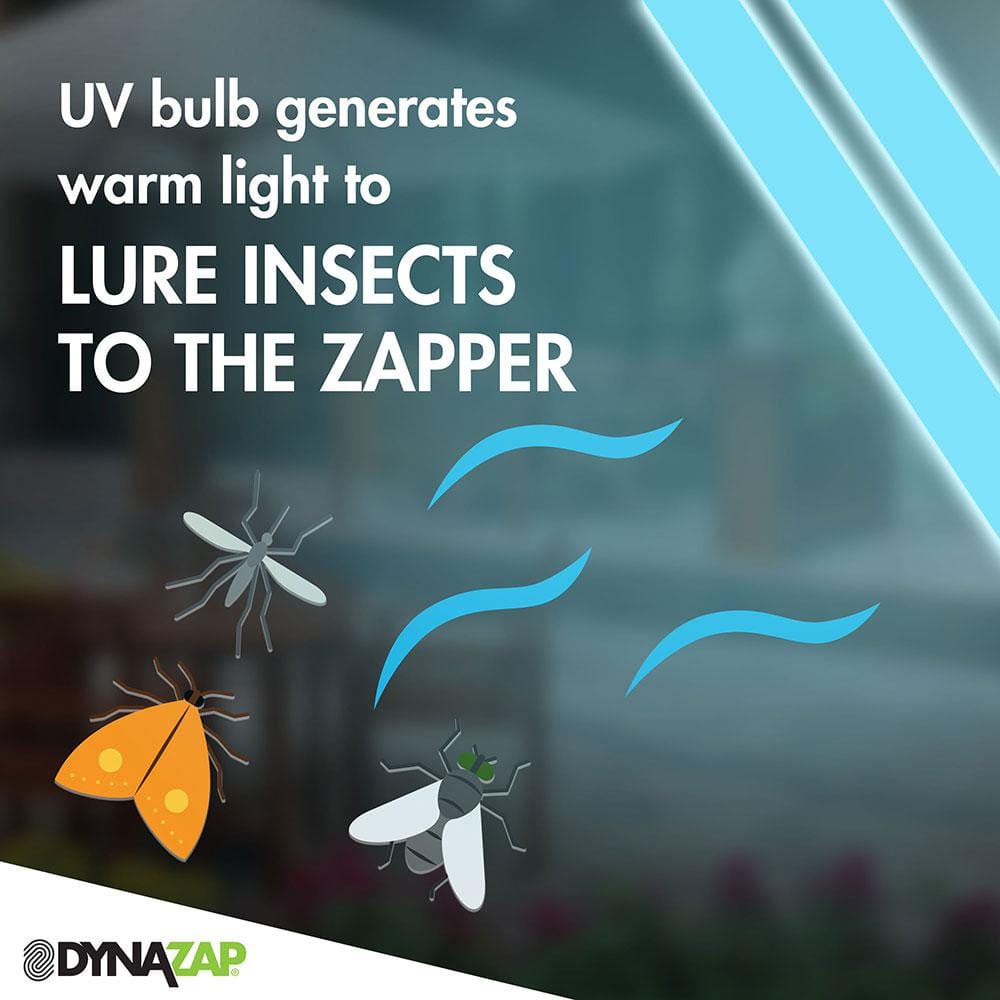 Dynazap Black Electric Outdoor Bug Zapper with UV Light