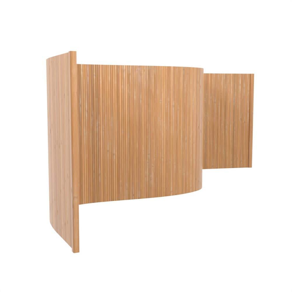 Natural Bamboo Wave Desktop Privacy Screen