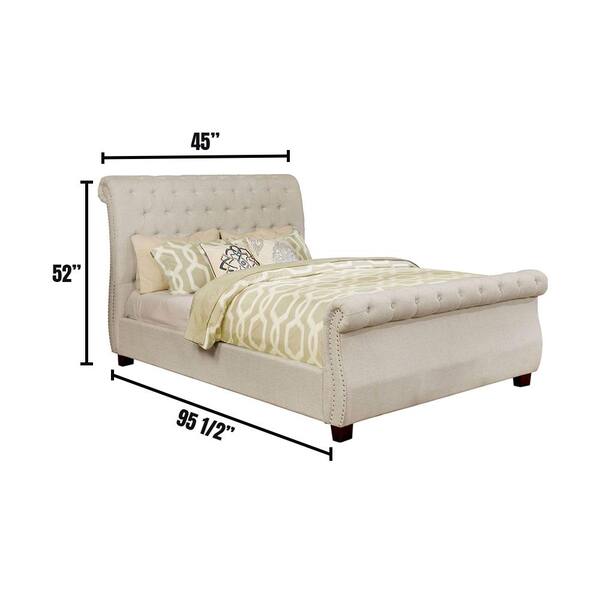 Emanuela in Beige Twin Bed
