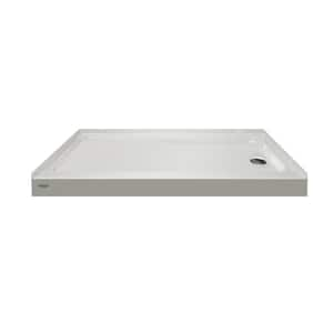 CAYMAN 60 in. L x 32 in. W Alcove Shower Pan Base with Right Drain in Oyster