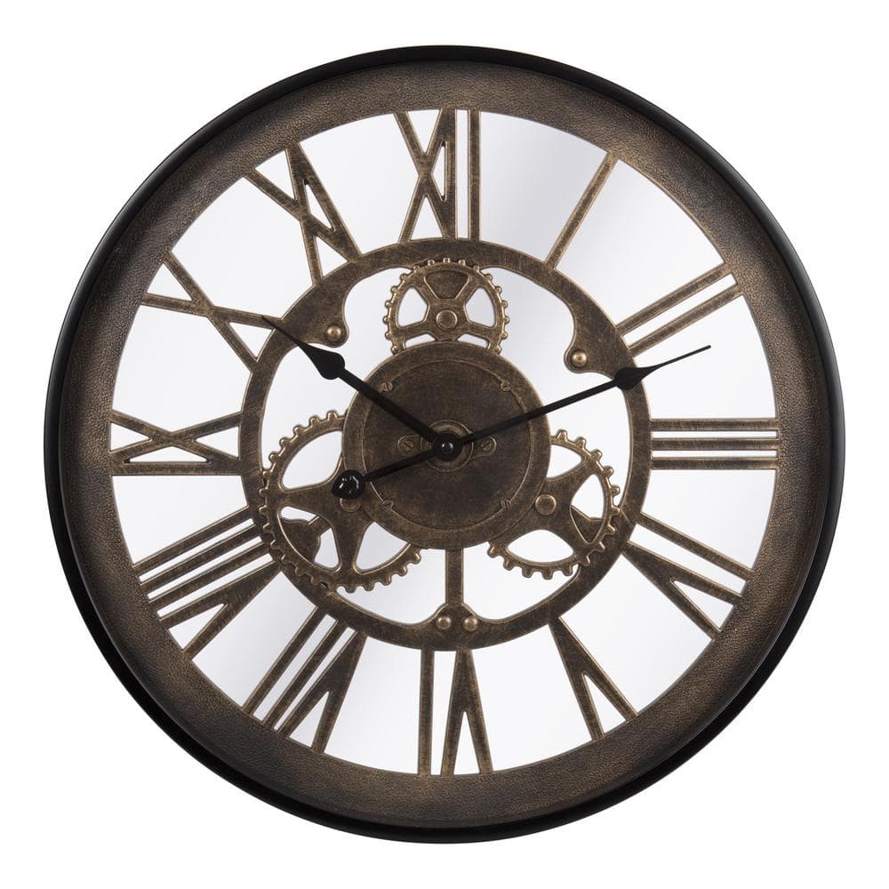 18 in. x 18 in. Bronze Kiera Grace Round Antique Tomos Decorative Plastic W