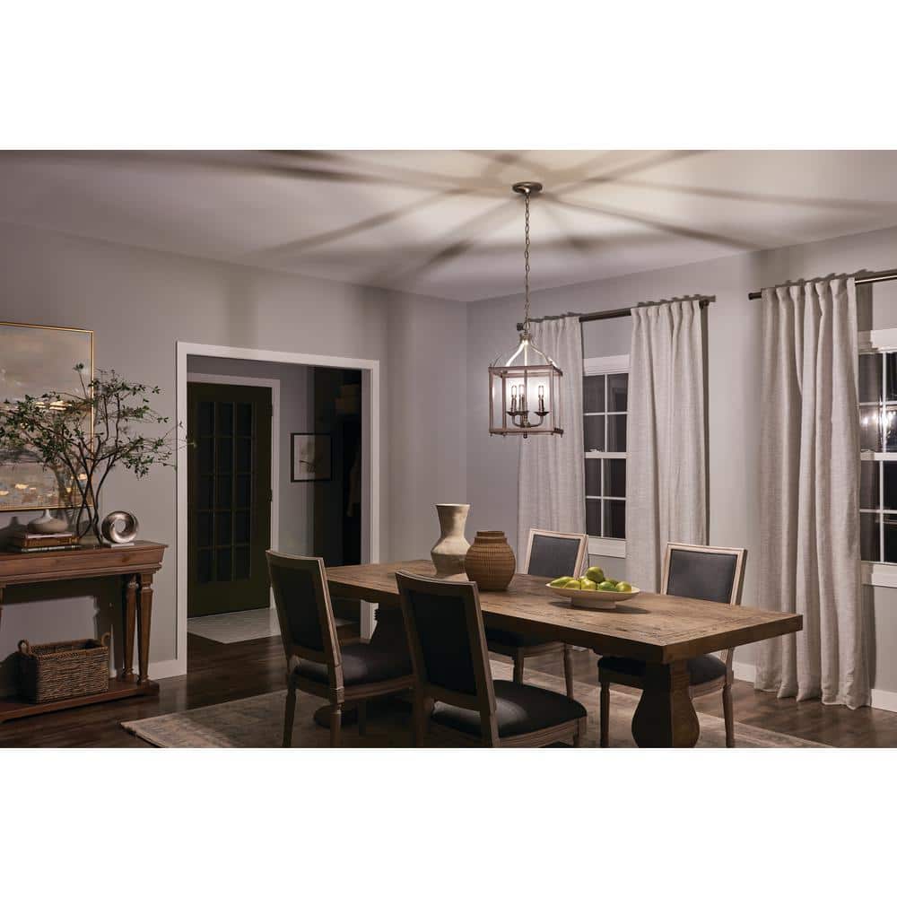 Larkin Distressed Bronze 12" Traditional 3-Light Pendant