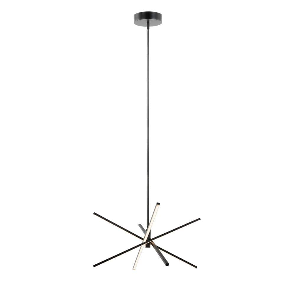Jaxx Starburst LED Pendant in Chrome and Black Finish