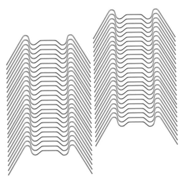 EAGLE PEAK 3.3 in. W x 1.4 in. D Greenhouse Glazing Clips, W Type Stainless Steel Clips(100-Pack)