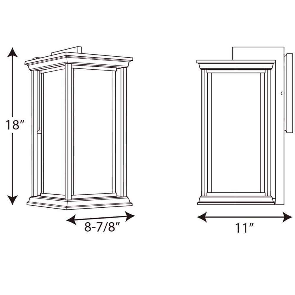 Progress Lighting Endicott 1-Light X-Large Wall Lantern, Antique Bronze, Linen Glass Shade