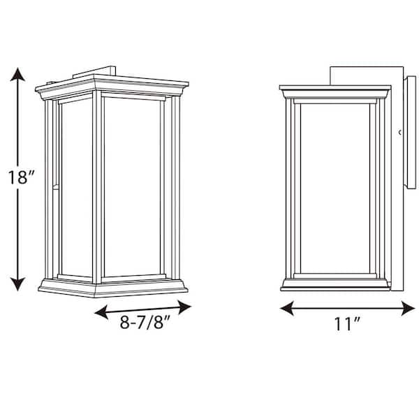 Endicott Collection 1-Light Antique Bronze Etched Umber Linen Glass Craftsman Outdoor Large Wall Lantern Light