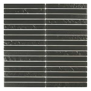 Horizon Dark Green 11.89 in. x 11.89 in. x 5 mm Glass Peel and Stick Wall Mosaic Tile (5.88 sq. ft. /Pack)