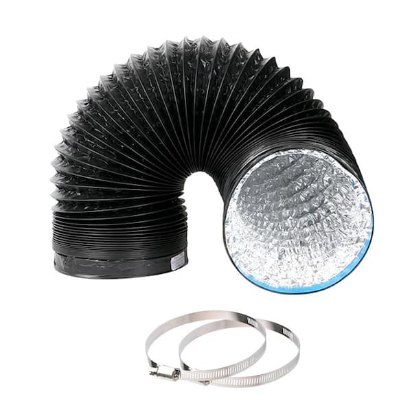 4 in. x 25 ft. Fire-Rated Flexible Aluminum Duct for HVAC Ventilation-High Temp Resistance & Easy Installation​