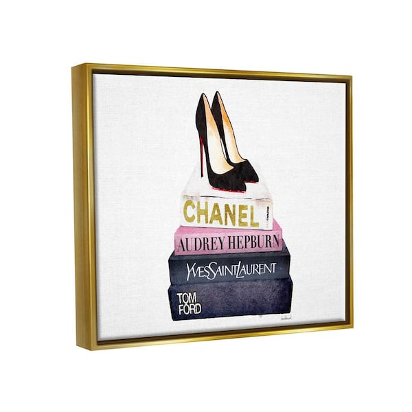 Stupell Industries Glam Fashion Book Set with Makeup 24x30 Oversized Stretched Canvas Wall Art