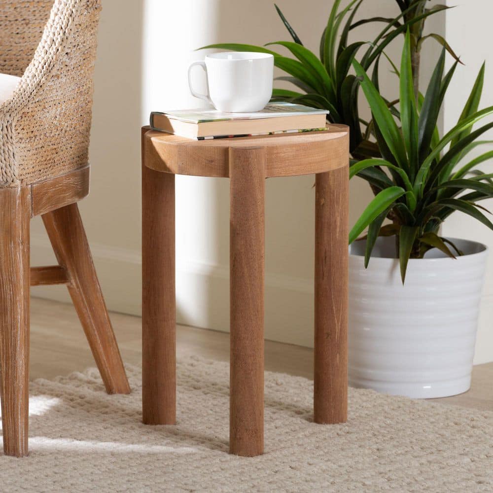 Shadi 17.7 in. H Natural Brown Wood Accent Stool price history on PriceWatchPro