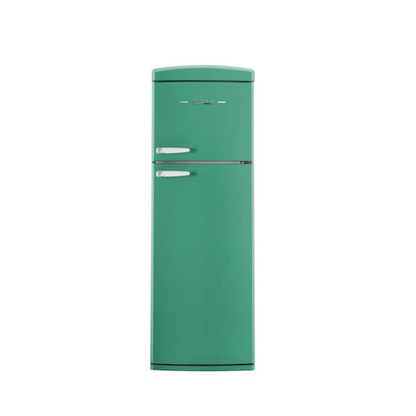 Classic Retro 23.8 in. 11 cu. ft. Frost Free Top Freezer Refrigerator in Ocean Mist Turquoise, Energy Star