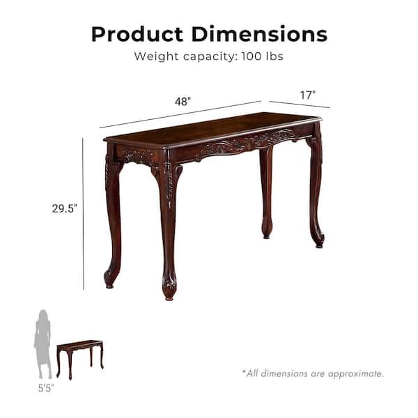 Furniture of America Bransonville 48 in. Dark Cherry Rectangle