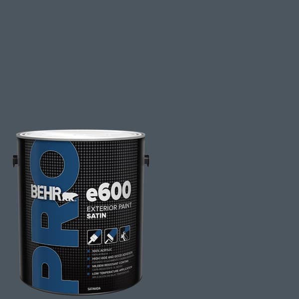BEHR PRO 1 gal. #N480-7 Midnight Blue Satin Enamel Exterior Paint